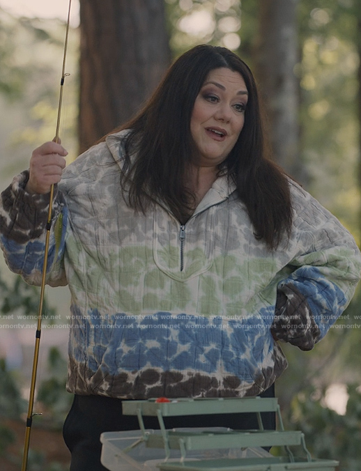 Dana’s tie dye quilted hoodie on Sweet Magnolias