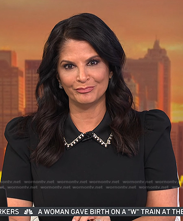 Darlene’s black embellished collar dress on Today