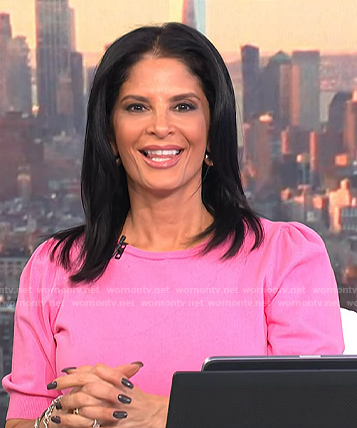 Darlene’s pink puff sleeve sweater on Today