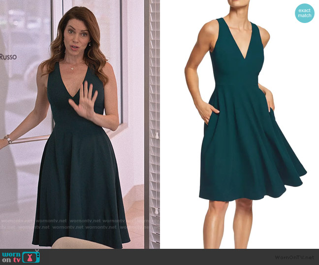 Dress the Population Catalina Fit & Flare Dress worn by Amanda Larusso (Courtney Henggeler) on Cobra Kai