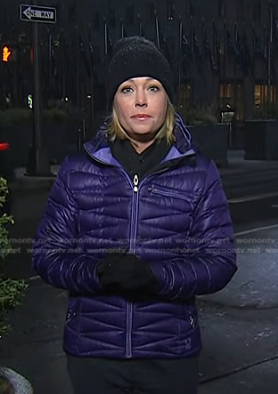 Dylan’s purple down jacket on Today