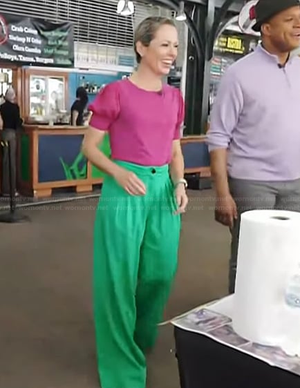 Dylan’s green pleated pants on Today