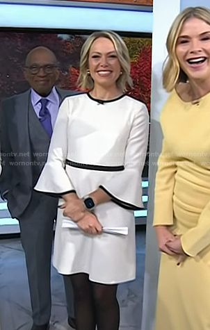 Dylan’s white bell sleeve dress on Today