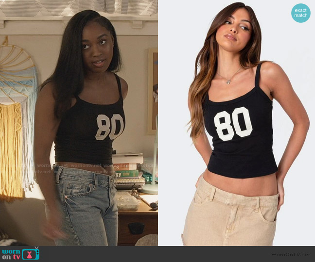Edikted 80s Babe Tank Top worn by Amina Simms (Alexis Chikaeze) on All American