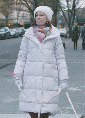 Elsbeth’s white down coat jacket on Elsbeth