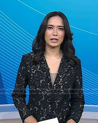 Emilie’s black lace blazer on Today