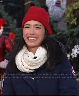 Emilie’s navy down coat on Today