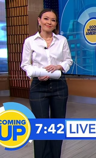 Eva’s wide leg jeans on Good Morning America
