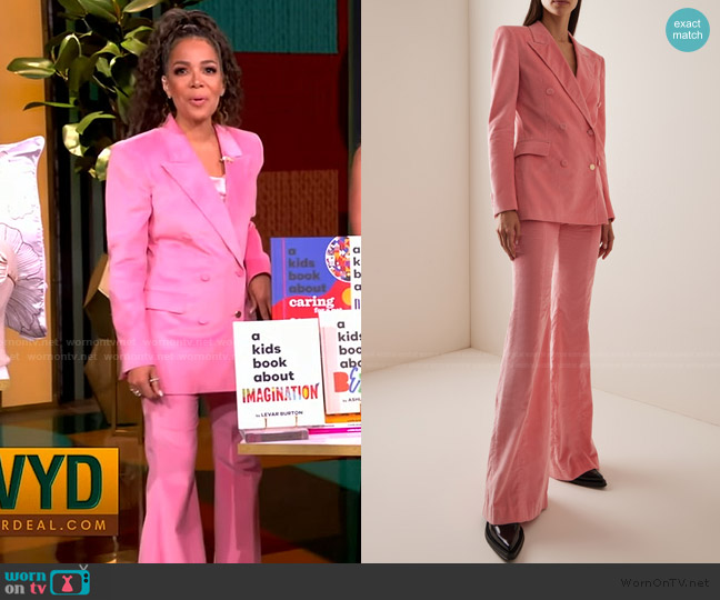 Gabriela Hearst Gavin Tailored Corduroy Blazer worn by Sunny Hostin on The View