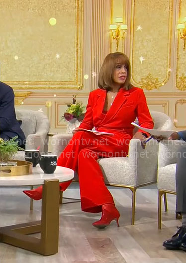 Gayle’s red jumpsuit on CBS Mornings