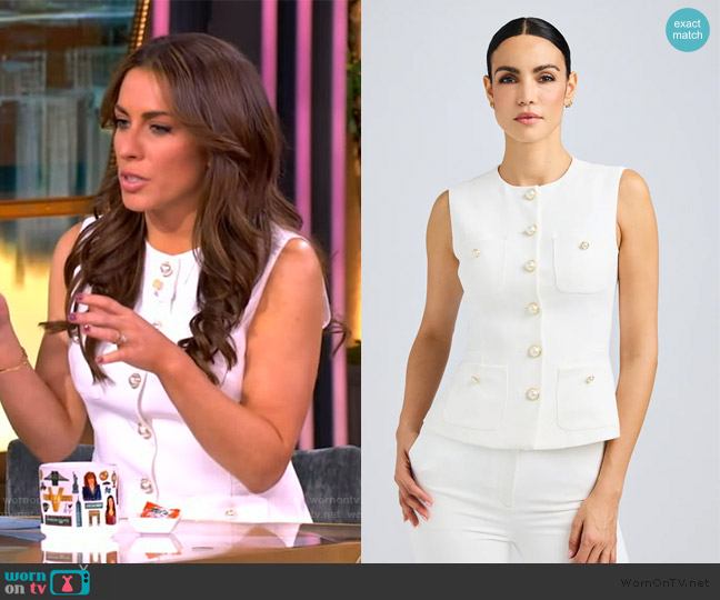 Generation Love Susanna Crepe Vest worn by Alyssa Farah Griffin on The View