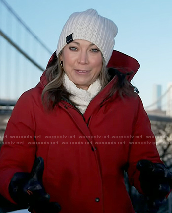 Ginger’s red hooded jacket on Good Morning America