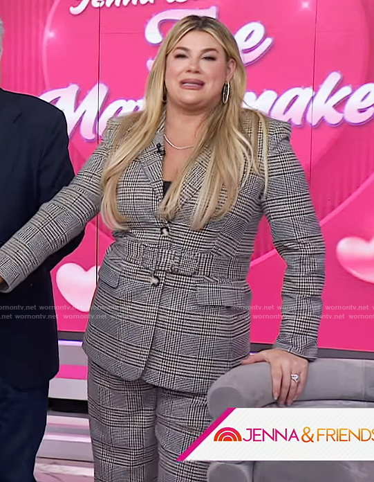 Heather McMahan’s plaid belted blazer on Today