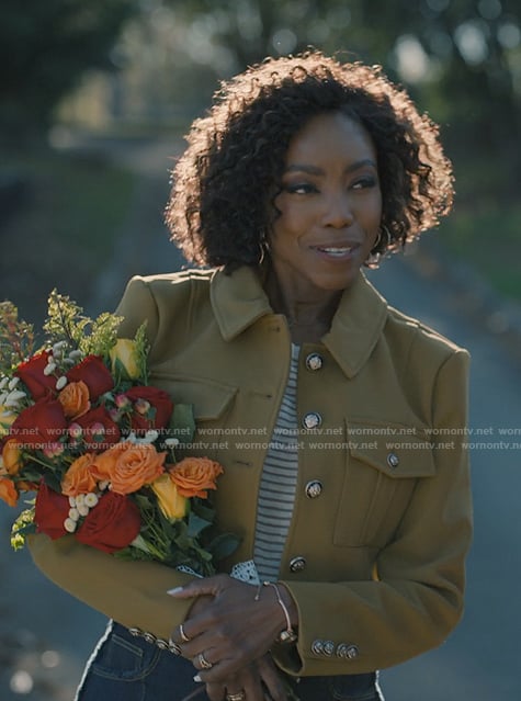 Helen’s green leather jacket on Sweet Magnolias