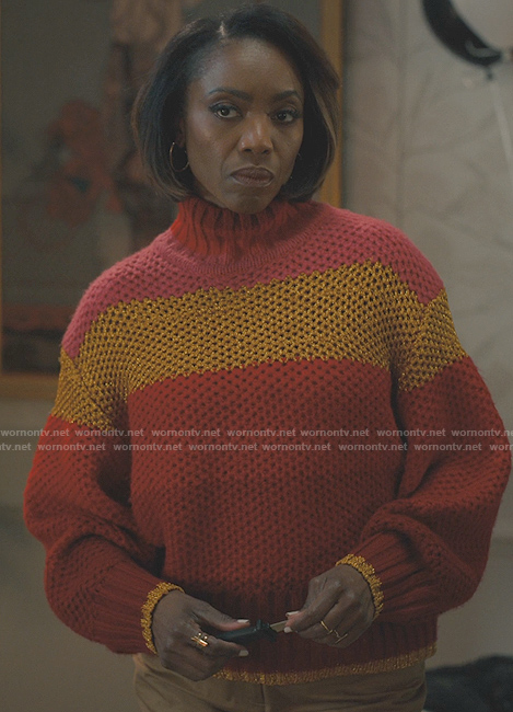 Helen’s stripe knit sweater on Sweet Magnolias