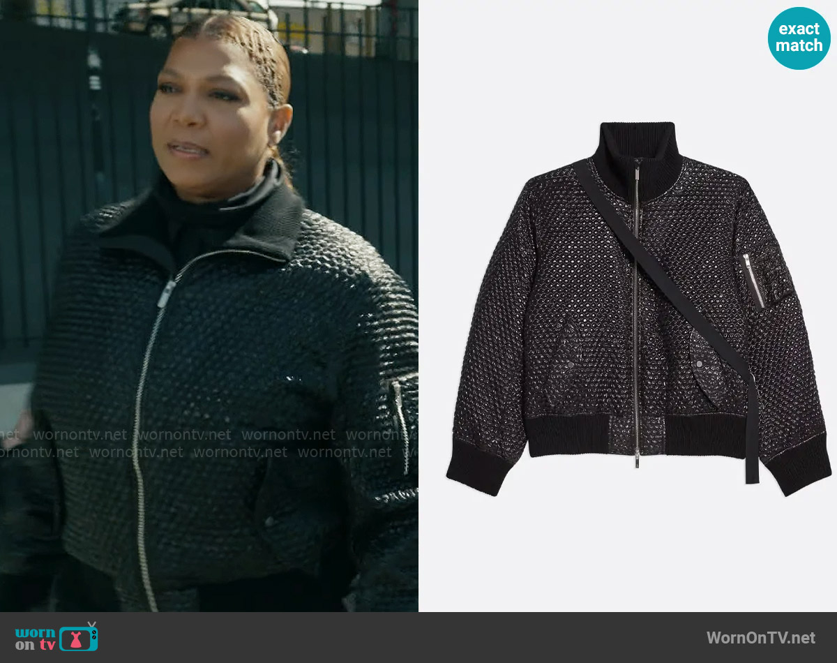 Helmut Lang Seatbelt Bomber worn by Robyn McCall (Queen Latifah) on The Equalizer