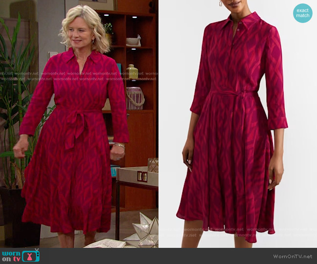 Hobbs Lainey Dress in Pink Multi worn by Kayla Brady (Mary Beth Evans) on Days of our Lives