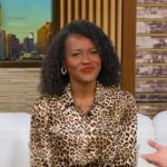 Janai’s leopard print blouse on Good Morning America