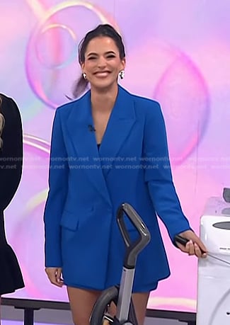 Janelle Lam’s blue blazer and mini skirt on Today