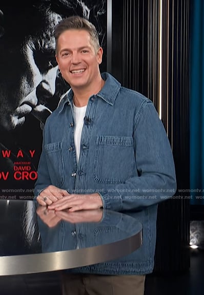 Jason’s denim jacket on on E! News