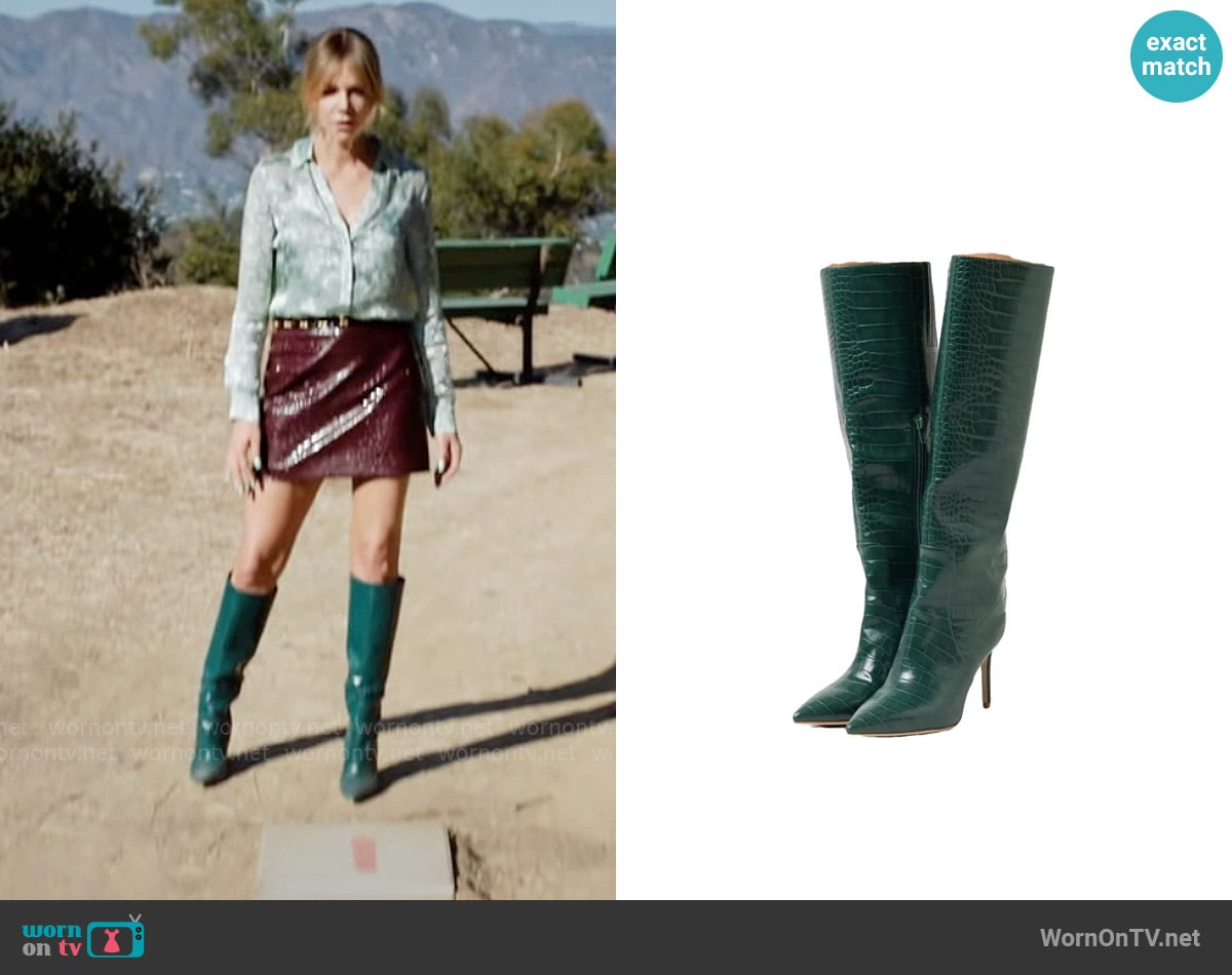 Jeffrey Campbell Leather Boots worn by Morgan Gillory (Kaitlin Olson) on High Potential