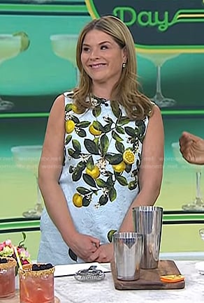 Jenna’s blue lemon print mini dress on Today