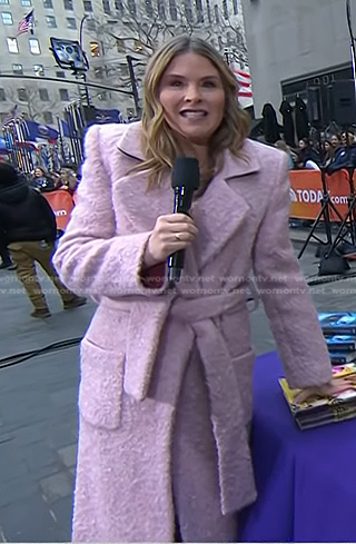 Jenna’s pink mohair wrap coat on Today