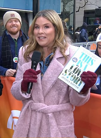 Jenna’s pink mohair wrap coat on Today
