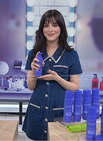 Jenna Rosenstein’s embellished denim dress on Today