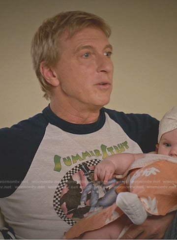 Johnny’s Summer Strut print tee on Cobra Kai