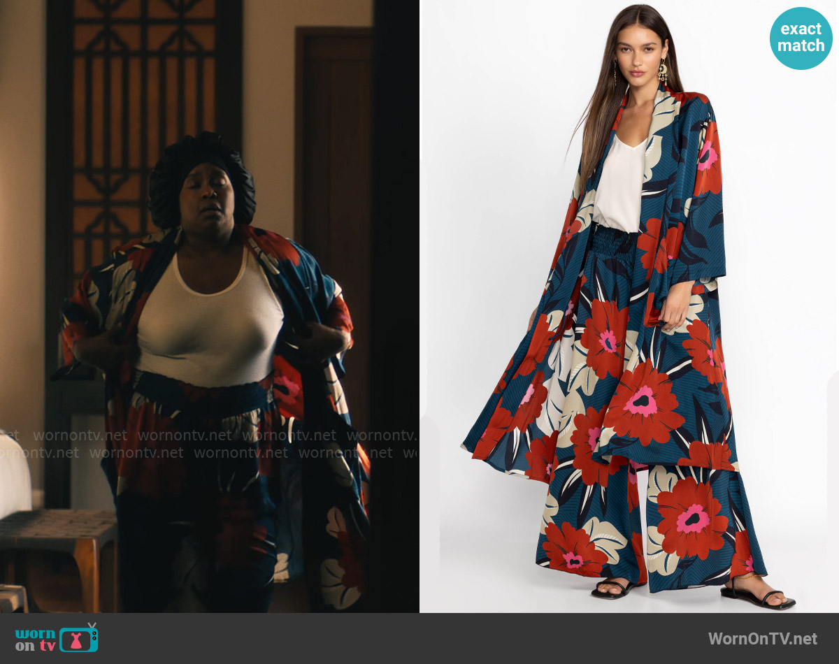 Johnny Was Alder Pant worn by Belinda Lindsey (Natasha Rothwell) on The White Lotus