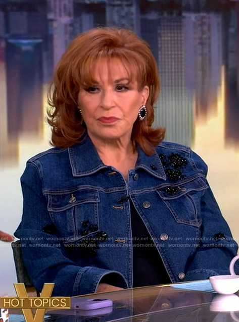 Joy’s denim embellished jacket on The View