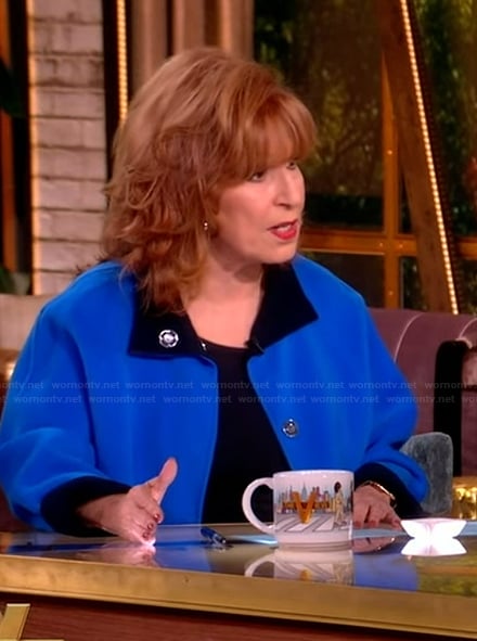 Joy’s blue two-tone jacket on The View