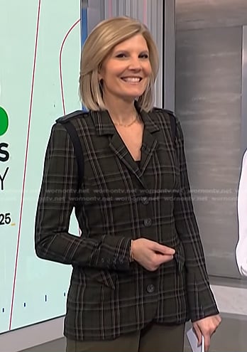 Kate’s green plaid blazer on NBC News Daily