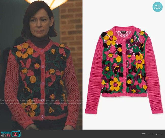 Kate Spade Orchid Bloom Crochet Cardigan worn by Elsbeth Tascioni (Carrie Preston) on Elsbeth