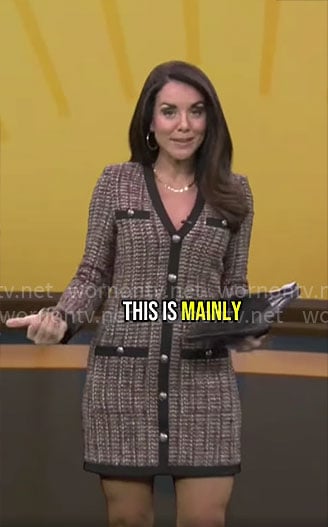 Kate Bilo’s button front dress on CBS Mornings