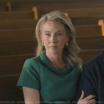 Kathy’s green tweed knit dress on Sweet Magnolias