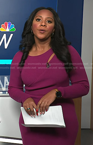Kay’s pink ribbed cutout dress on NBC News Daily