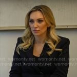 Kelly O’Grady’s navy blazer on CBS Mornings