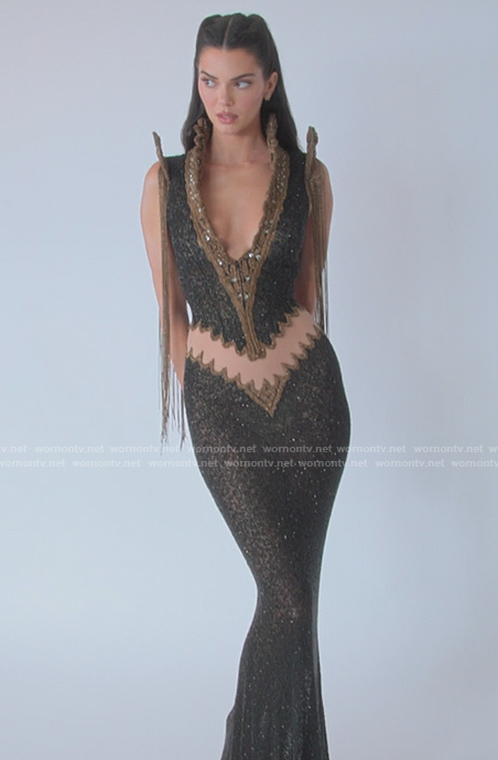 Kendall’s metallic Met Gala dress on The Kardashians