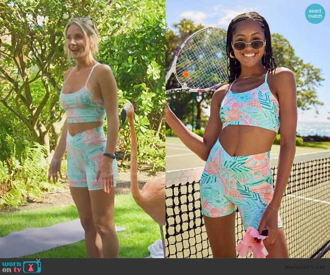 Kenny Flowers The Hawaii Racerback Sport Bra worn by Taylor Ann Green on Southern Charm