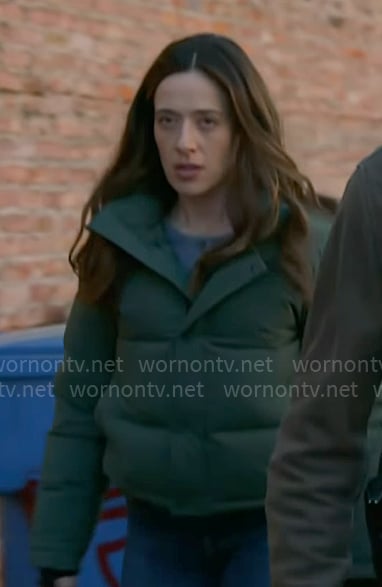 Kim’s green puffer jacket on Chicago PD