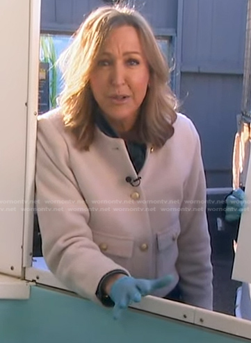 Lara’s ivory wool jacket on Good Morning America
