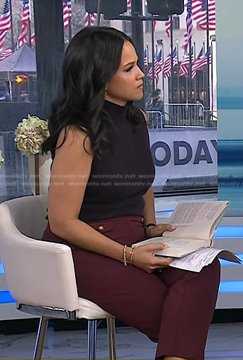Laura’s burgundy pants on Today