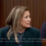 Laura’s printed blouse and green blazer on General Hospital