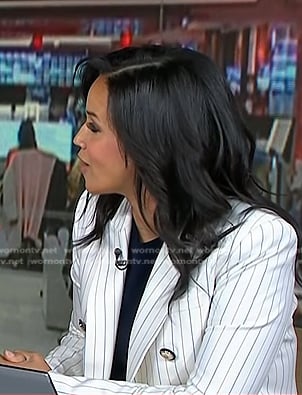Laura’s white pinstripe blazer on Today