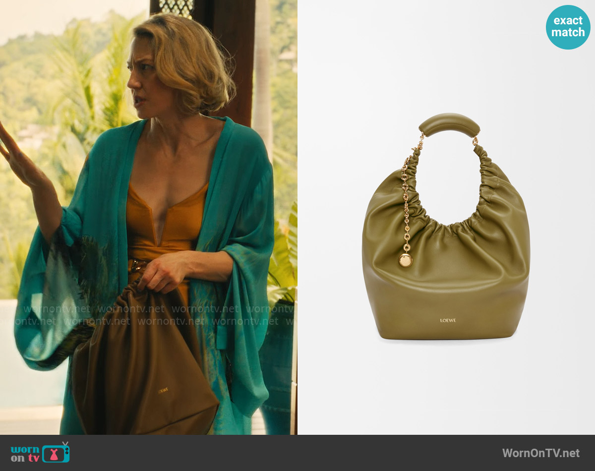 Loewe Medium Squeeze Bag worn by Laurie (Carrie Coon) on The White Lotus