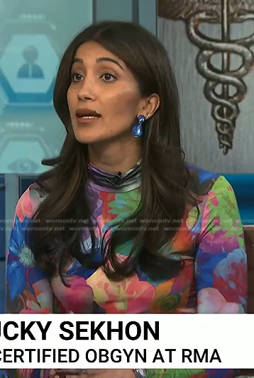 Dr. Lucky Sekhon’s floral top on NBC News Daily