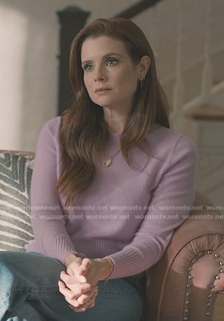 Maddie’s lavender sweater on Sweet Magnolias