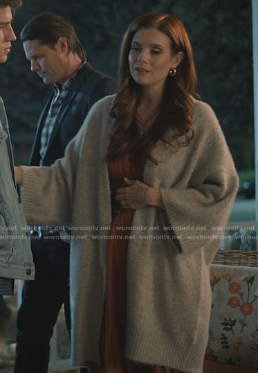 Maddie’s gray cardigan on Sweet Magnolias
